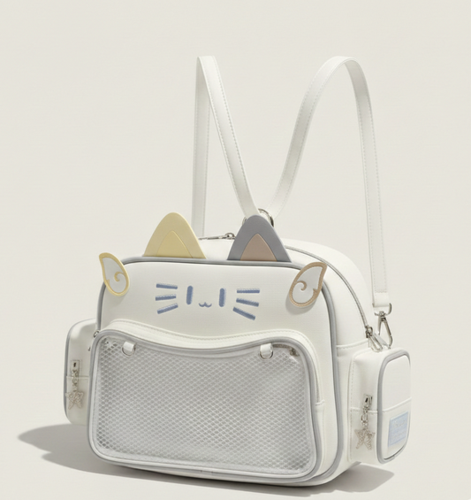 Lindo bolso de gato de anime pequeño bolso de refrigerio bolso de hombro bandolera