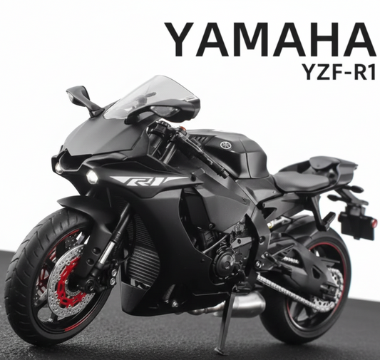 Modelo de motocicleta a escala 1:12, Metal fundido a presión con piezas de plástico, motocicleta 2020 YAMAHA YZF-R6
