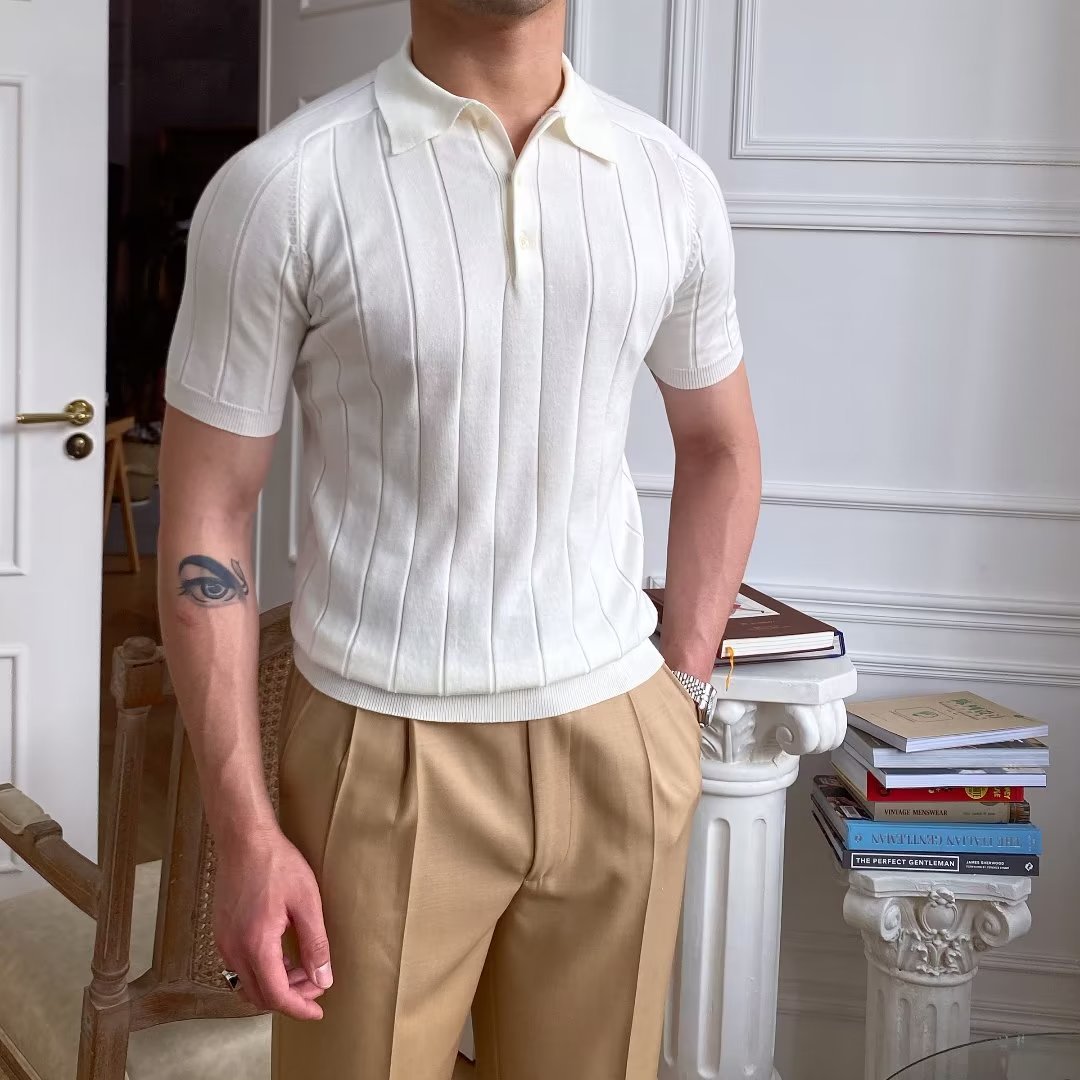 Polo Urbano de Moda para Hombre – Tendencia INS, Estilo Moderno y Versátil