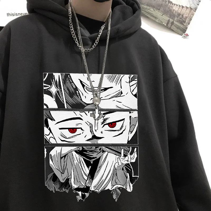Sudadera con capucha unisex de manga corta de anime japonés Jujutsu Kaisen
