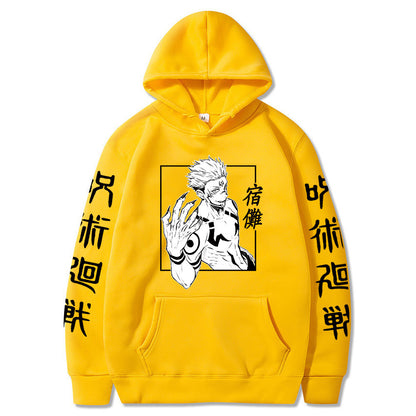 Jujutsu Kaisen Itadori Yuji Printed Fashion Plus Velvet Hoodies