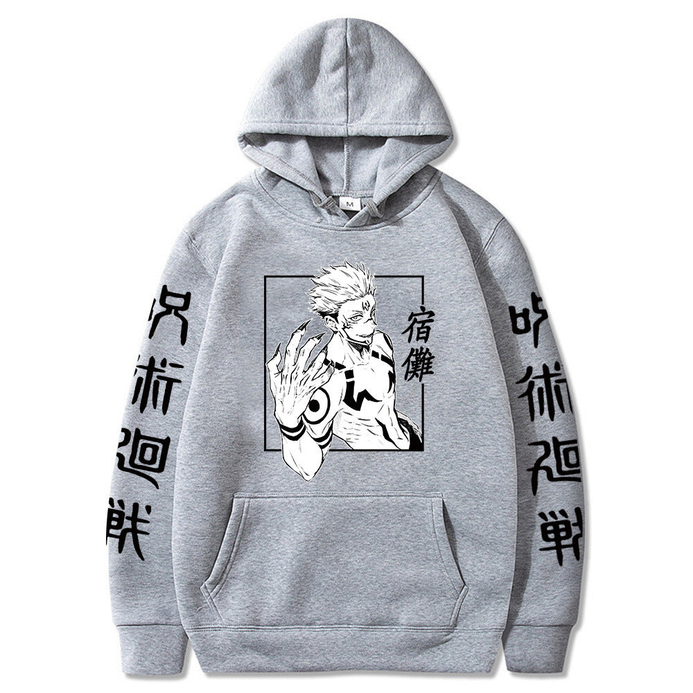 Jujutsu Kaisen Itadori Yuji Printed Fashion Plus Velvet Hoodies