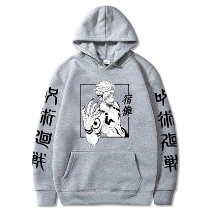 Jujutsu Kaisen Itadori Yuji Printed Fashion Plus Velvet Hoodies