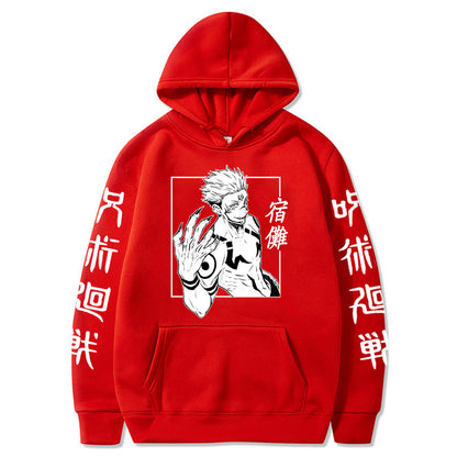 Jujutsu Kaisen Itadori Yuji Printed Fashion Plus Velvet Hoodies