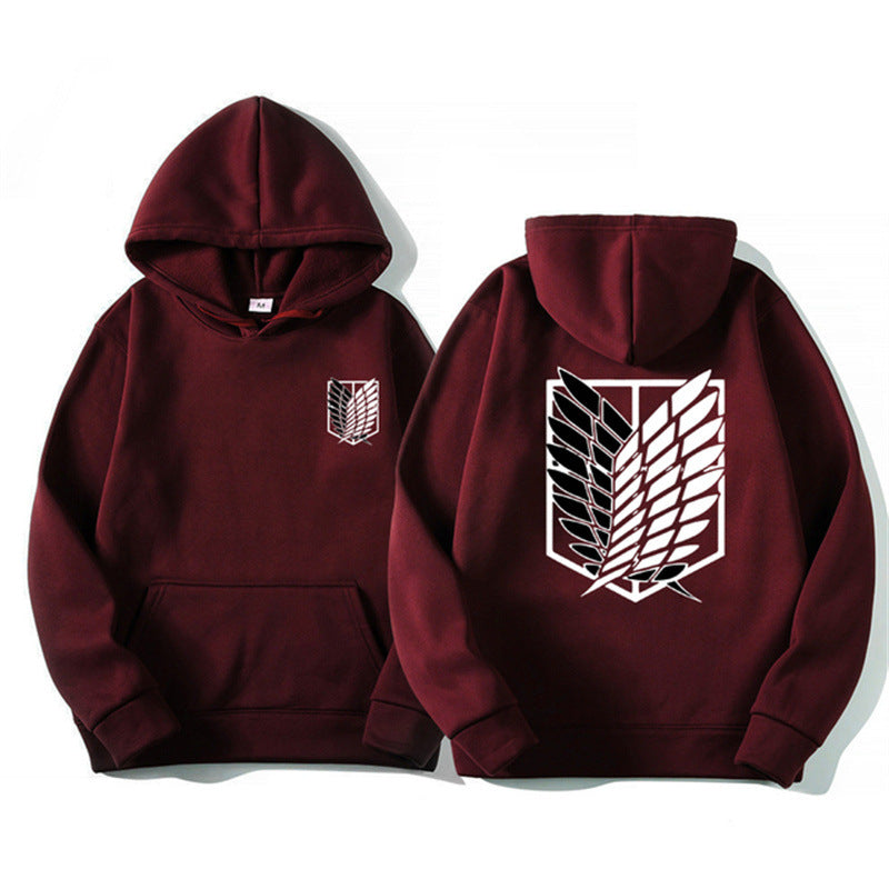 Sudadera con capucha estampada de Attack on Titan