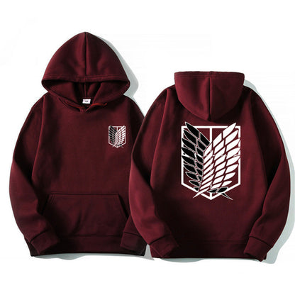 Sudadera con capucha estampada de Attack on Titan