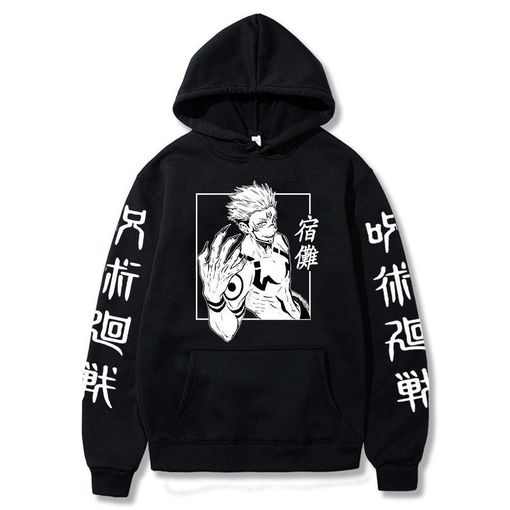Jujutsu Kaisen Itadori Yuji Printed Fashion Plus Velvet Hoodies
