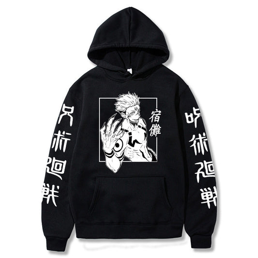 Jujutsu Kaisen Itadori Yuji Printed Fashion Plus Velvet Hoodies