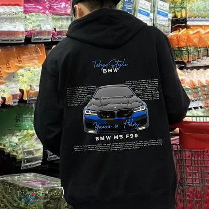 Sudadera con capucha de carros deportivos para hombre, moderna y holgada, informal y versátil.