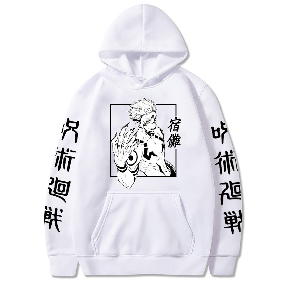Jujutsu Kaisen Itadori Yuji Printed Fashion Plus Velvet Hoodies