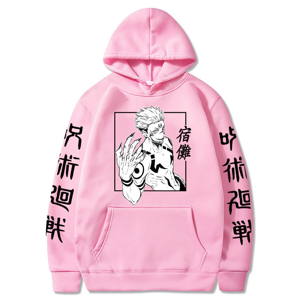 Jujutsu Kaisen Itadori Yuji Printed Fashion Plus Velvet Hoodies